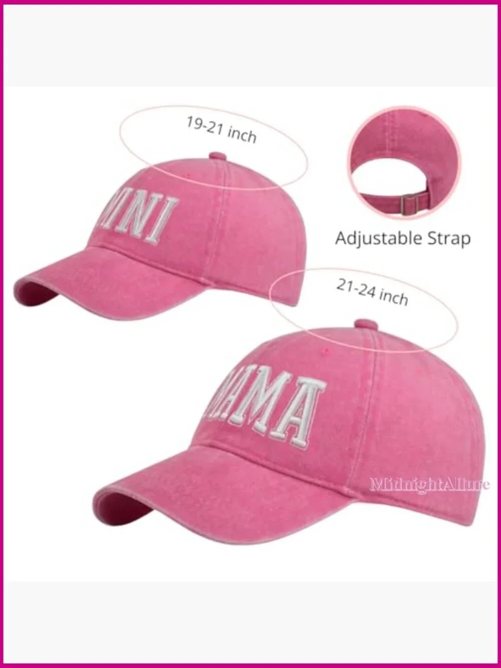Mommy and Me Matching Baseball Hats Set Mama Mini